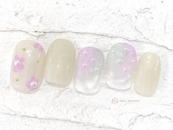 ネイルメゾン 池袋店(NAIL MAISON)/パステルフラワー¥8050