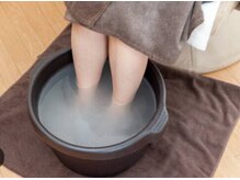 足湯で身体もポカポカに！