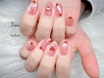 オンブレフレンチ・冬ネイル