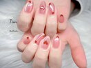 オンブレフレンチ・冬ネイル