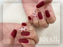 エヌ ネイル(N NAIL)/ふわふわマットでハートネイル