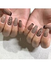 ネイルアンドアイラッシュサロン マーブル(marble)/ヒョウ柄ネイル