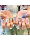 夏ネイル/グラデーションネイル