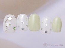 ネイルメゾン 渋谷店(NAIL MAISON)/チェーン星ドットグリーン￥6500