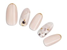 プラスネイル 池袋西口店(PLUS NAIL)/【706】大理石×シェル￥7,689