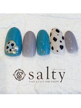 ネイルアンドアイラッシュサロン ソルティ 寺田町(salty)/ダルメシアンネイル