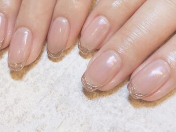 ネイルマジック 仙台一番町店(NAIL MAJIC)/オーロラ×あみあみミラーネイル