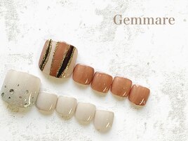 秋冬フットネイル