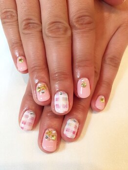 ネイルサロン ドレリッチ 大宮店(drerich)/タイダイギンガムチェック