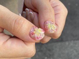 氷ちょうちょネイル