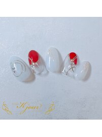 お正月巳年ネイル