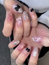 キャンディベース ドライブイン(Candybase Drive in)/リボンいっぱいキラキラネイル
