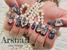 アルスネイル(Ars nail)/ネイビーフラッシュネイル