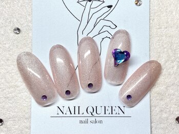 ネイルクイーン(Nail Queen)/ハートビジューネイル♪¥6600