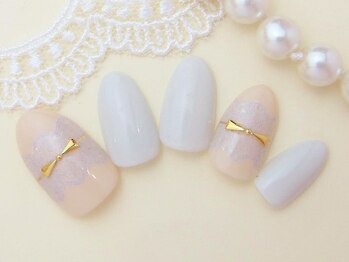 ネイルサロン ハンナ(Nail salon Hanna.Ri)/ブルーレースデザイン