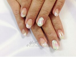 タイダイフレンチネイル