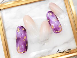 (743)ニュアンス金箔ネイル