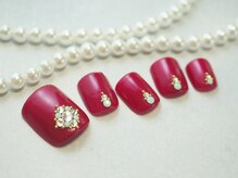 ネイルサロン ブランシュール(Nail Salon Blancheur)/レッドストーンネイル