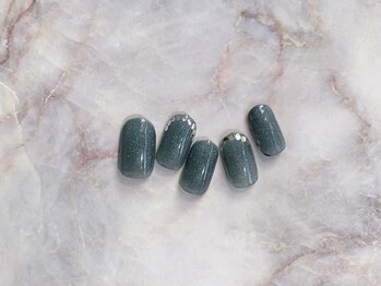 ミーム(meme)/塗りかけホロフレンチネイル ♪