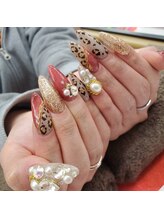 ネイルサロン ティプレシャス(T Precious)/キラキラ☆レオパードネイル