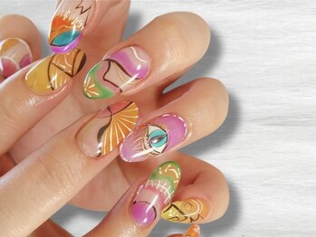 ネイルズ とんぷそん/カラフルアートネイル♪