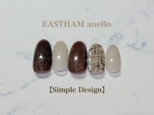 イーストハムアネーロネイル(EAST HAM anello nail)/１・２月定額シンプルデザイン