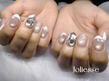 ジョリエス 蒲田(Joliesse)/リボン×水光マグネットネイル