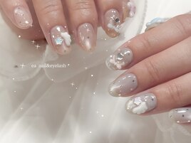 キラキラバレエコアネイル