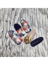 ネイルサロンアンドスクール アイビー(IVY)/冬のネイビーMIX