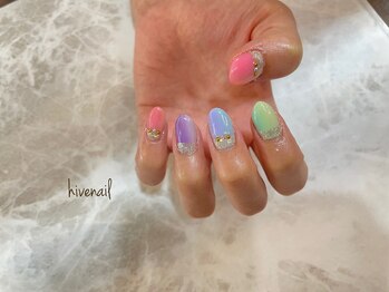 ハイブネイル(Hive nail)/カラフル