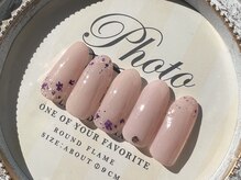 ソロルル ネイル(Sororuru Nail)/押し花ピンクネイル