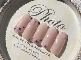 押し花ピンクネイル