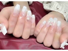 グラデーション/パールビジュー