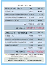 ビューティスタジオ ニコ(NICO/25)/(例) 男性ひげ脱毛&全身脱毛