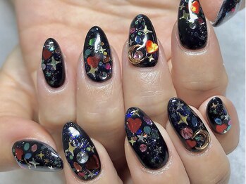 リッチネイル(Rich Nail)/ブラック×カラフル