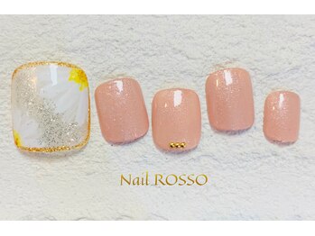 ネイルロッソ 浅草店/ホワイトフラワー