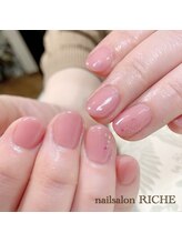 リッシュ(RICHE)/ピンクワンカラーネイル！