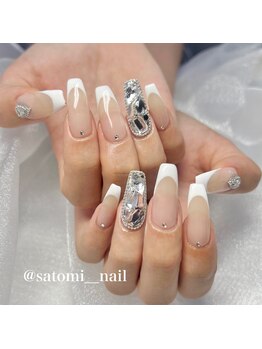エムネイル ブランチ(Mネイル branch)/satomi担当:白フレンチワンホン
