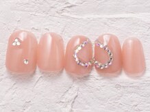 ネイルメゾン 渋谷店(NAIL MAISON)/ピンクストーンハート韓国￥6800