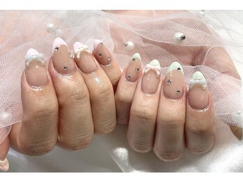 キキ(kiki)/フレンチ×リボンネイル