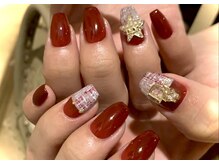 ネイルサロン ドレス(Nail Salon Dress)/［坂田］ボルドー×ツイード :）