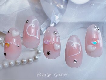 エンジェルガーデンネイル 池袋店(Angelgarden nail)/バレンタイン/ハートチーク