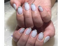 ティアリス(NAIL SALON TIARIS)/ガラスフレンチ/マグネット