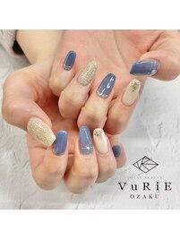 ミラーでフラワーアートネイル