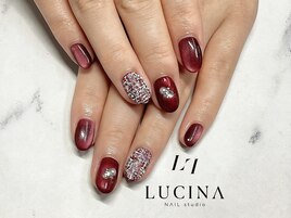 c-457 ボルドーツイードネイル