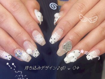 mimi.nail 吉祥寺 ウィッシュコア/バレエコア/長さだし/持ち込み/ガーリー/フィルイン/