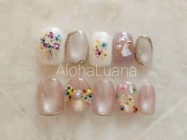 押し花ブーケデザイン