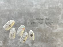 スリー(THREE)/August 2023/nail design