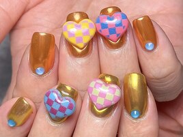 ミラーアシンメトリーネイル