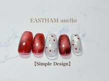 イーストハムアネーロネイル(EAST HAM anello nail)/１・２月定額シンプルデザイン